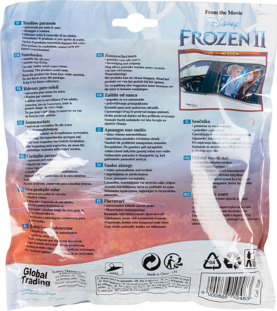 Paar Frozen II Auto-Sonnenschutz Seitenvorhänge Prinzessinnen Elsa