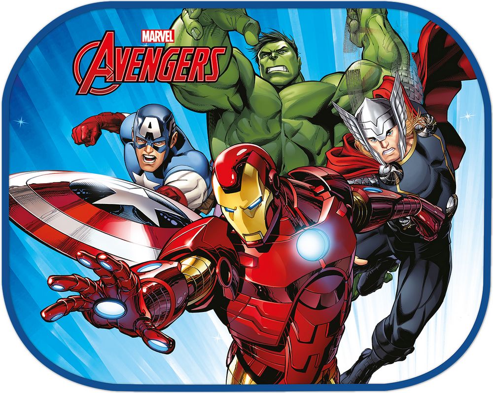 Coppia tendine laterali auto Marvel Avengers 44x35cm parasole – Tataway