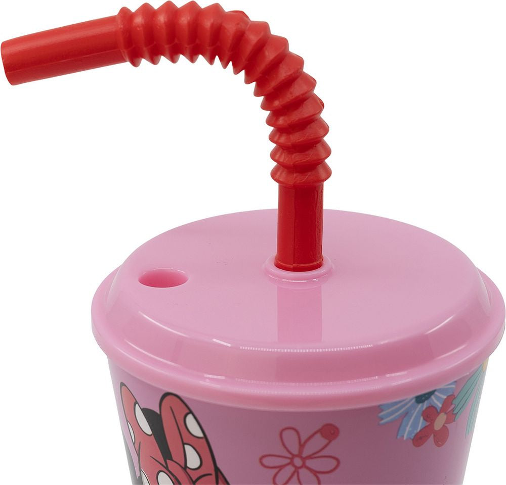 Bicchiere con Cannuccia Minnie 430ml